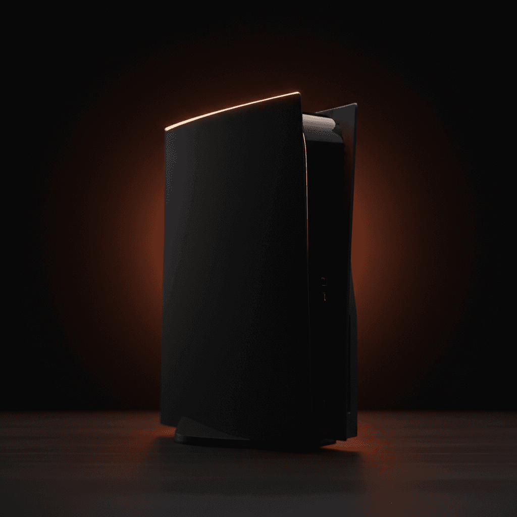 Xbox Series X console standing vertically